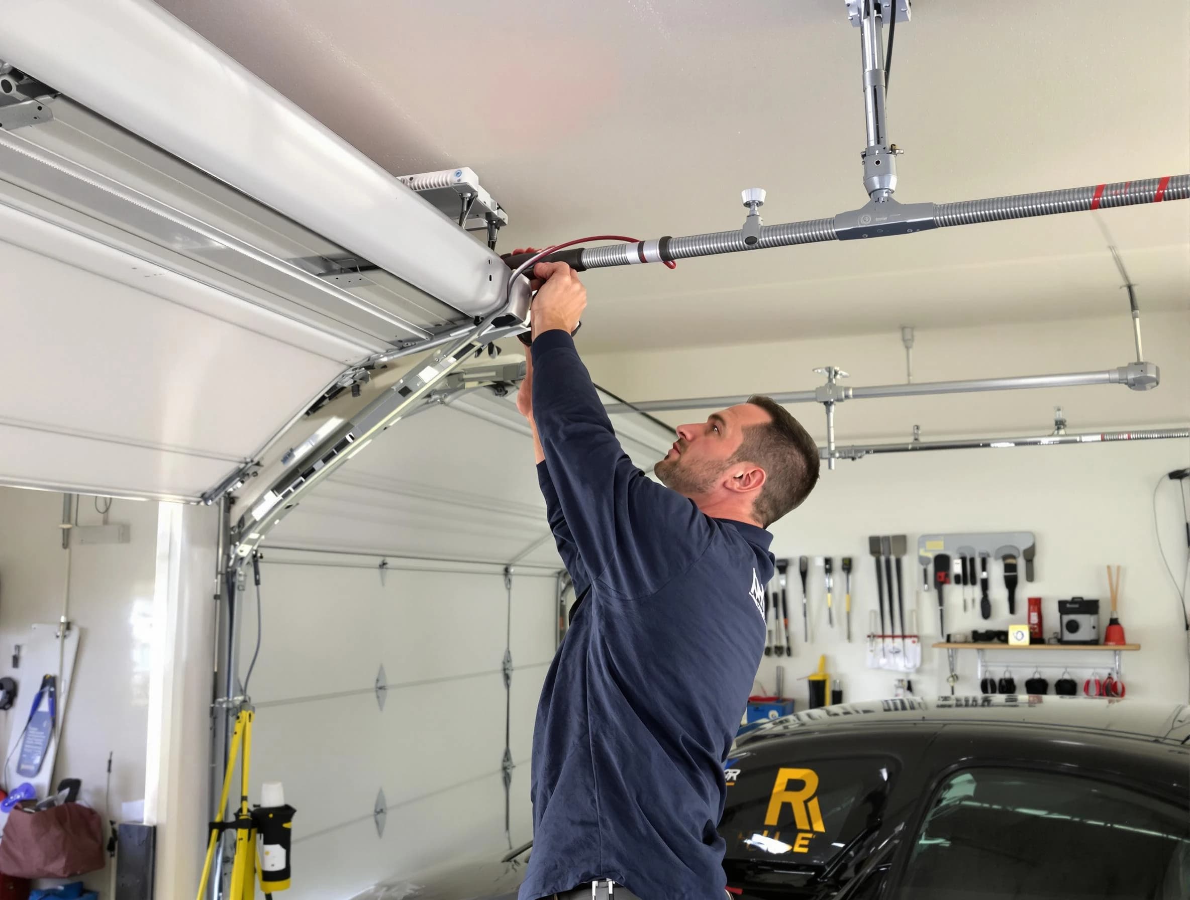 Birmingham Garage Door Repair technician performing garage door cable repair in Birmingham