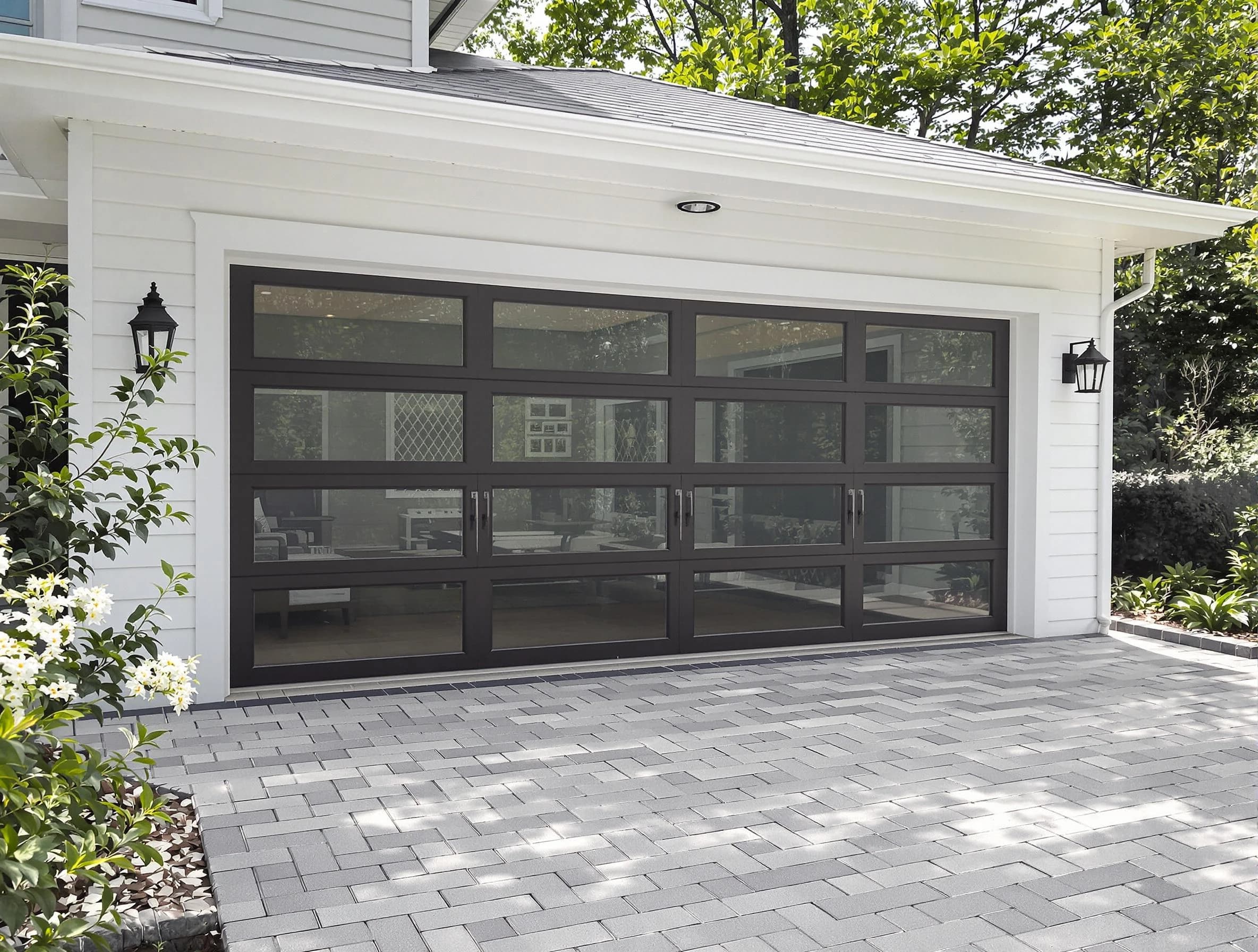 Birmingham Garage Door Repair design specialist presenting custom garage door options to Birmingham homeowner