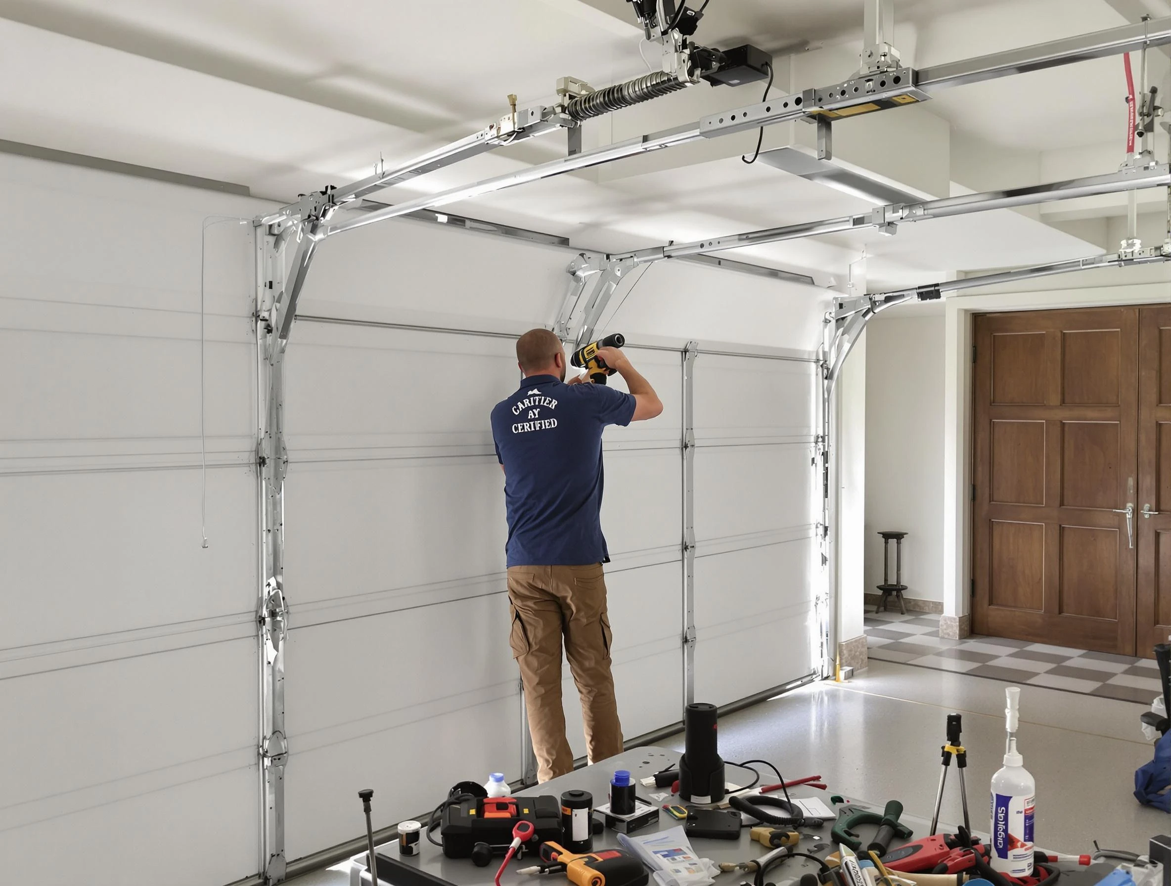 Birmingham Garage Door Repair certified technician performing precision garage door repair in Birmingham